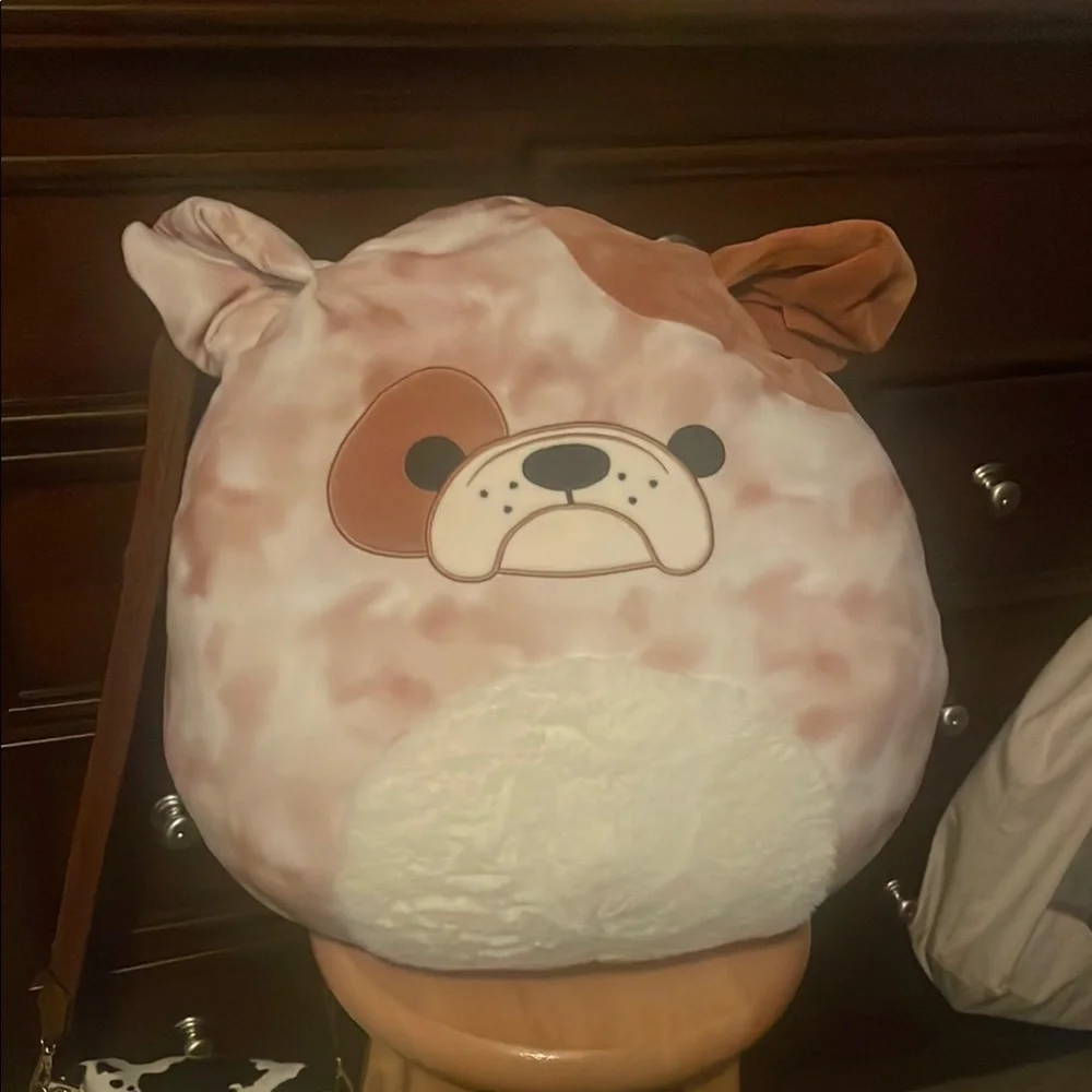 Squishmallow dog - Brown and White